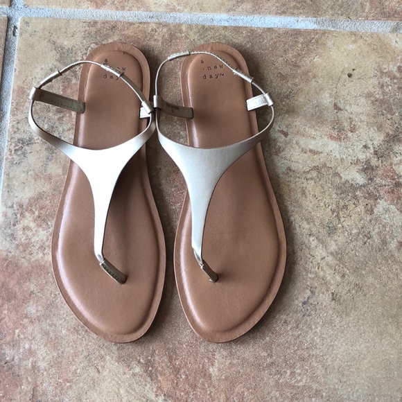 Gold Sandals - Picture 1 of 3